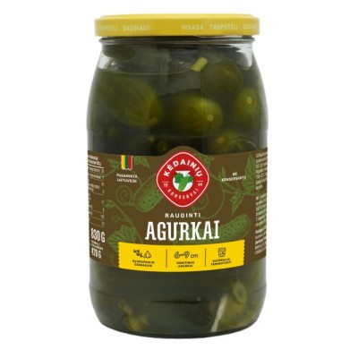 Agurkai rauginti, Kėdainių 860 g/ 470 g